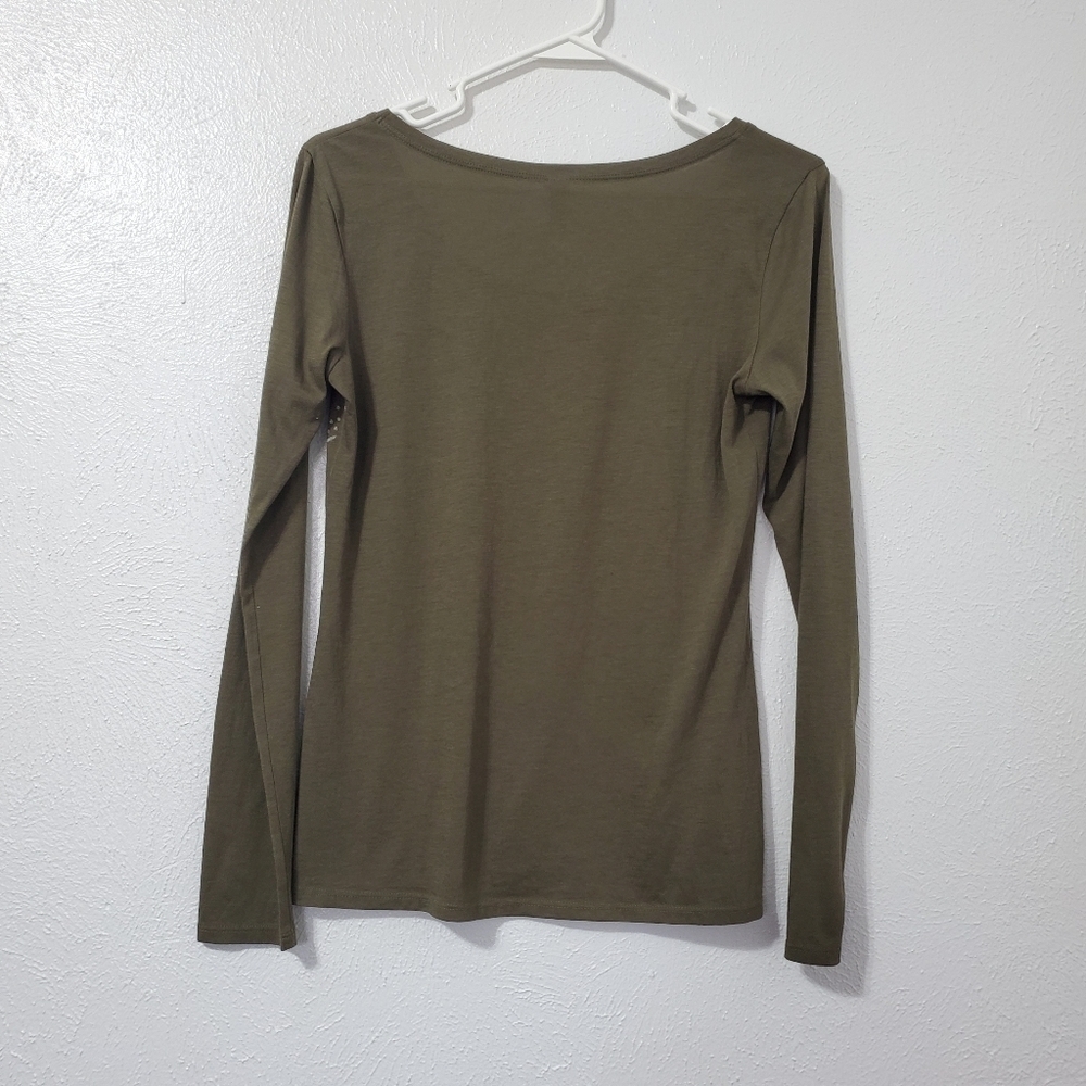 Sale 4/$30 Lucy Activewear Olive Green Top Women's Size Medium - Picture 7 of 8